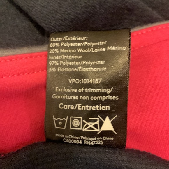 Kombi new w tags Marino blend navy/ pink leggings - Picture 7 of 8